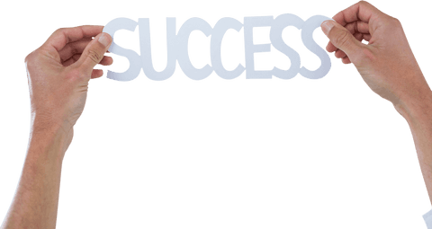 transparent success text held by businessman - Download Free Stock Videos Pikwizard.com