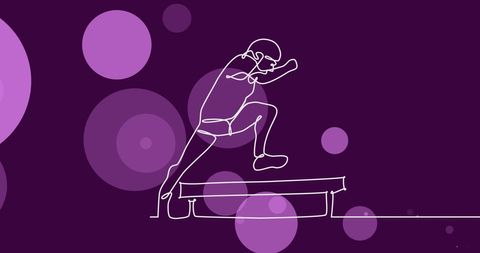 abstract athlete jumping in modern minimalist design - Download Free Stock Images Pikwizard.com