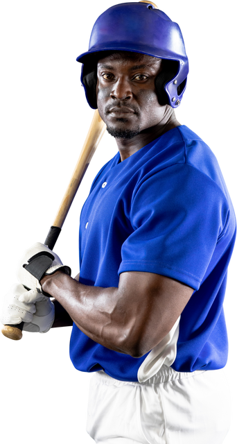 Transparent Portrait of a Baseball Player Holding a Bat Ready to Swing in Uniform - Download Free Stock Videos Pikwizard.com