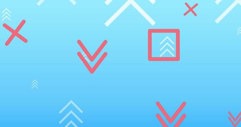 Dynamic Abstract Design with Red and Blue Geometry