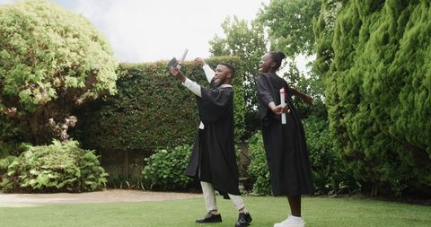 African American Graduates Celebrating Outdoor Achievement