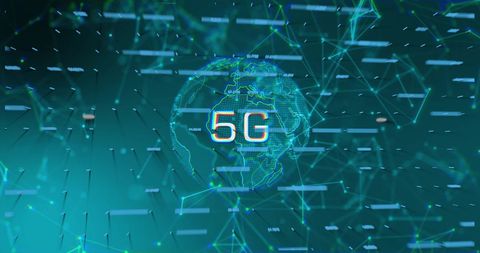 5G Technology Global Connectivity Earth Hologram - Download Free Stock Images Pikwizard.com
