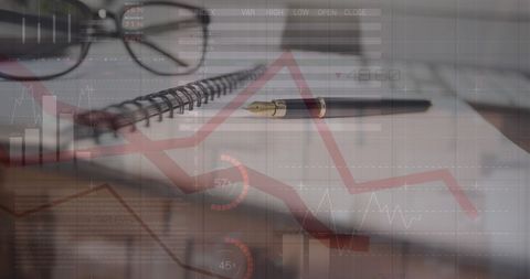 Business Analytics Concept with Diary, Pen, and Glasses - Download Free Stock Images Pikwizard.com