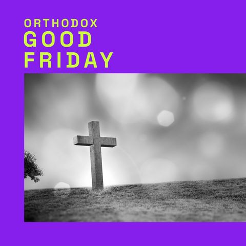orthodox good friday cross in tranquil landscape - Download Free Stock Templates Pikwizard.com