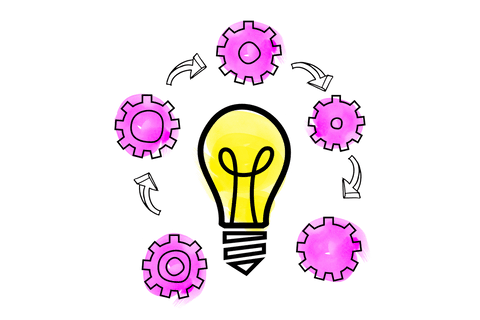 transparent bulb and cogs illustration creativity concept - Download Free Stock Videos Pikwizard.com