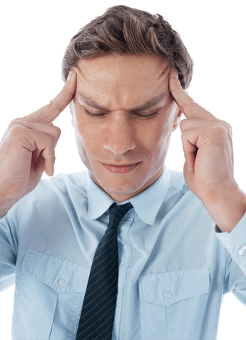 Caucasian Businessman Thinking with Eyes Closed Transparent Background - Download Free Stock Videos Pikwizard.com