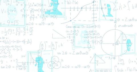 Scientific blue equations minimalistic background