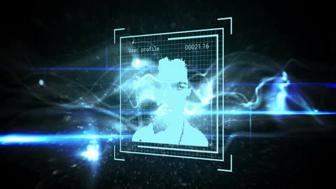 Futuristic Digital Interface with Networked Connections