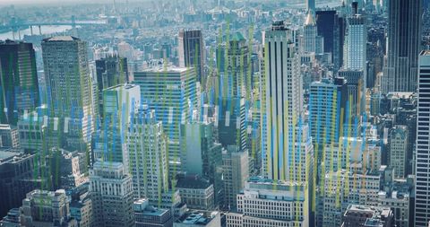 Digital Financial Analysis Overlaying Urban Skyline - Download Free Stock Images Pikwizard.com