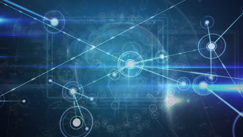 Futuristic Data Network and Digital Globe Connections