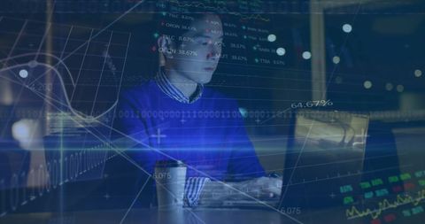 tech professional analyzing stock market reports on laptop - Download Free Stock Images Pikwizard.com