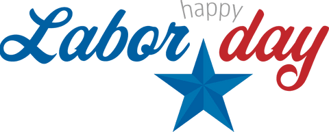 Transparent Happy Labor Day Text with Blue Star Design - Download Free Stock Videos Pikwizard.com