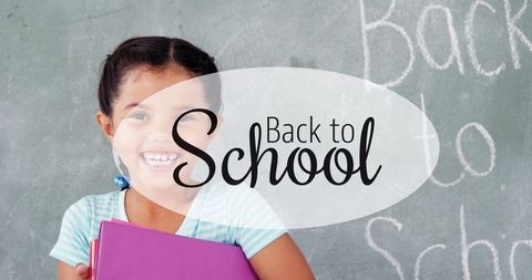 Smiling Schoolgirl Celebrating Back to School Moment - Download Free Stock Images Pikwizard.com