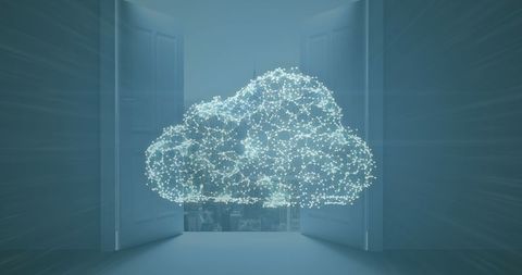 Cloud Networking with Digital Connections in Urban Skyline - Download Free Stock Images Pikwizard.com