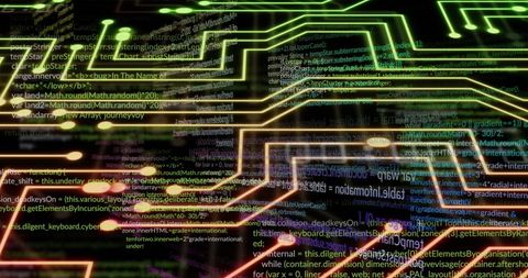 Futuristic Digital Interface with Flowing Data Streams - Download Free Stock Images Pikwizard.com