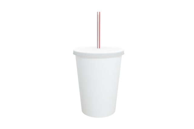 White Takeaway Cup Vector with Straw on Transparent Background - Download Free Stock Videos Pikwizard.com