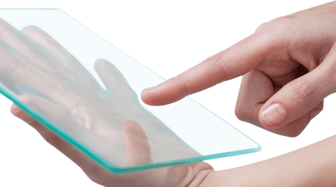 finger touching transparent glass simulating digital tablet use - Download Free Stock Videos Pikwizard.com
