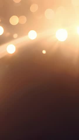 Vertical ambient light reveal with glowing orbs pulsing and lens flares for mobile intros