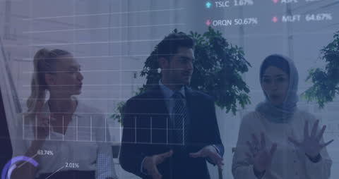 Innovative Team Discussing Digital Financial Analytics