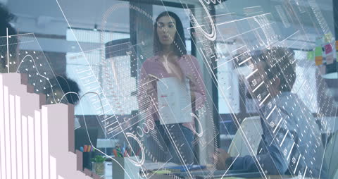 Digital Data Overlay at Diverse Business Meeting