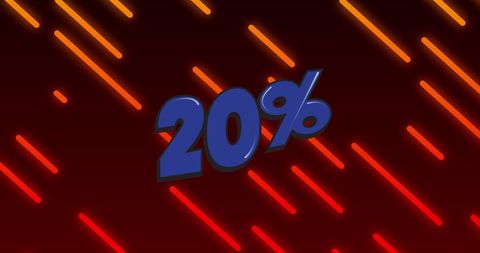 20 Percent Discount Text with Neon Light Trails - Download Free Stock Images Pikwizard.com