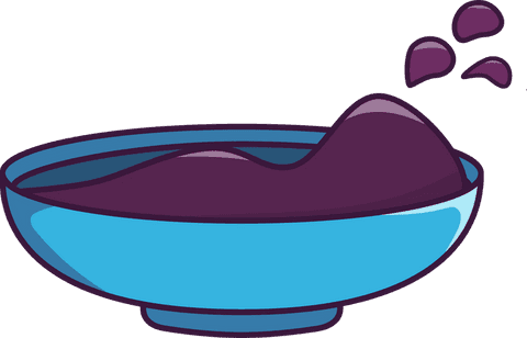 colorful bowl of silky purple puree on transparent background - Download Free Stock Videos Pikwizard.com
