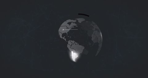 Digital Interface Globe with Data Visualization