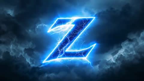 Electrifying Letter Z with Dynamic Lightning in Stormy Skies