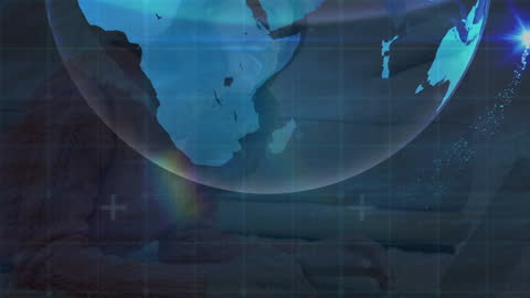 Digital Networking Concept with Globe and Technology Overlay