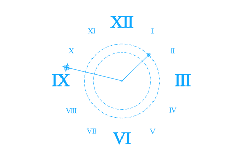 blue digital clock with roman numerals on transparent background - Download Free Stock Videos Pikwizard.com