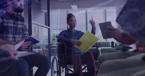 Innovative Workplace Collaboration with Diverse Team and Accessibility