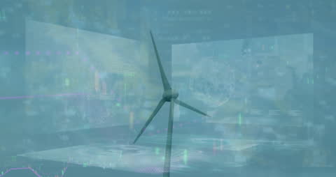 Renewable Energy Analytics with Wind Turbine and Data Overlay