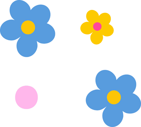 Transparent Floral Pastel Shapes on Soft Background