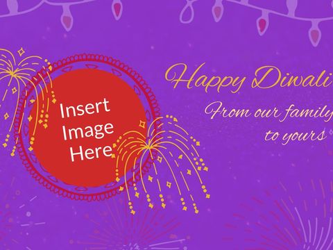 Colorful Diwali Greeting Card with Fireworks and Lights - Download Free Stock Templates Pikwizard.com