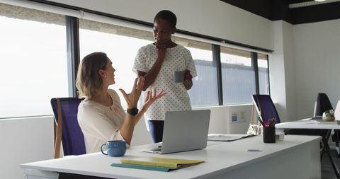 Two Professionals Discussing Project in Modern Office - Download Free Stock Images Pikwizard.com