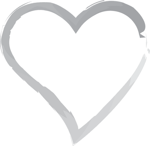 Transparent heart contour illustration for valentine's day designs