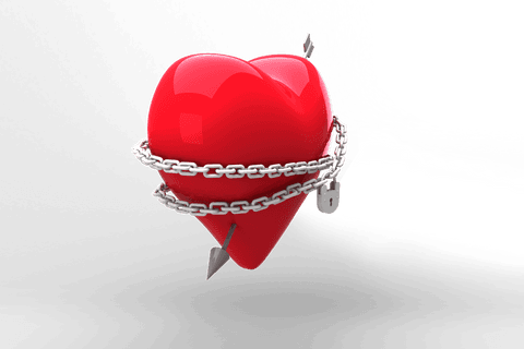 heart wrapped with chain and arrow transparent png love concept - Download Free Stock Videos Pikwizard.com