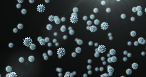 Conceptual Illustration of Coronavirus Particles Floating - Download Free Stock Images Pikwizard.com