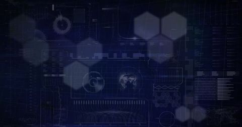 Futuristic Interface with Digital Hexagons Overlay - Download Free Stock Images Pikwizard.com