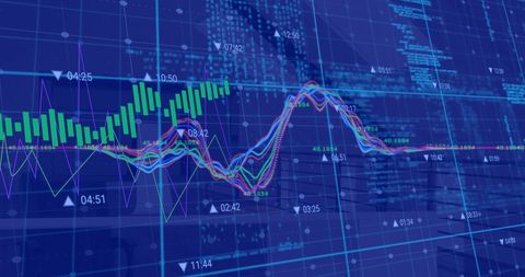 Financial Data Processing with Abstract Digital Interface Graphics - Download Free Stock Images Pikwizard.com