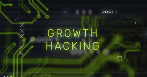 growth hacking concept on futuristic digital circuitry background - Download Free Stock Images Pikwizard.com