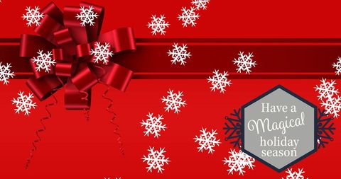 Elegant Holiday Season Greeting with Gift Bow - Download Free Stock Images Pikwizard.com