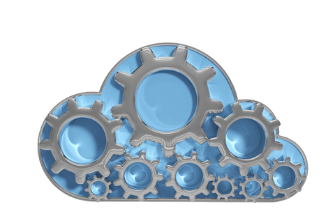 Transparent Cloud with Cog Wheels for Technology Illustration - Download Free Stock Videos Pikwizard.com