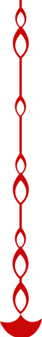 red vertical divider with repeating loop and oval elements on transparent background - Download Free Stock Videos Pikwizard.com