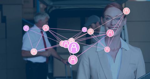 Business network connections in warehouse logistics context