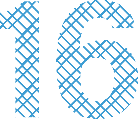 blue grid number 16 on transparent background - Download Free Stock Videos Pikwizard.com