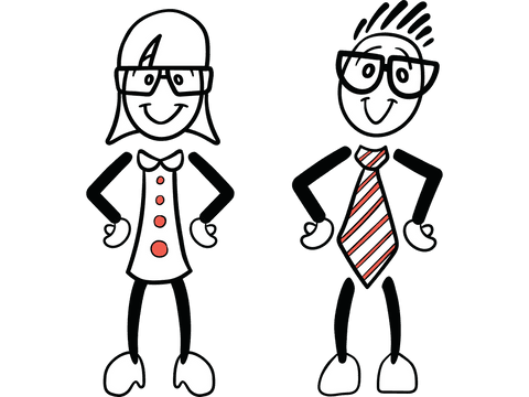 Transparent Business Professional Cartoon Couple - Download Free Stock Videos Pikwizard.com