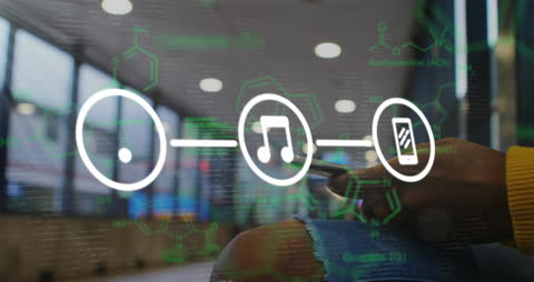 Futuristic Technology and Data Science Overlay Animation