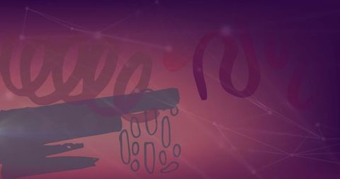 Abstract purple and red gradient with network pattern