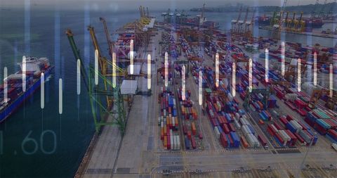 Global Shipping Operations and Data Overlapping - Download Free Stock Images Pikwizard.com